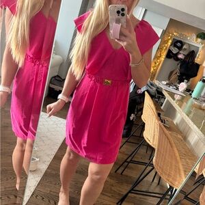H&M Vibrant Pink Midi Dress